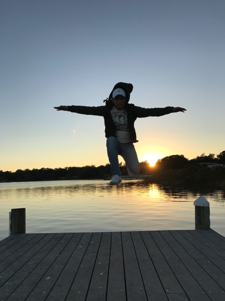 Me being happy and practicing The Matrix over sunsets.